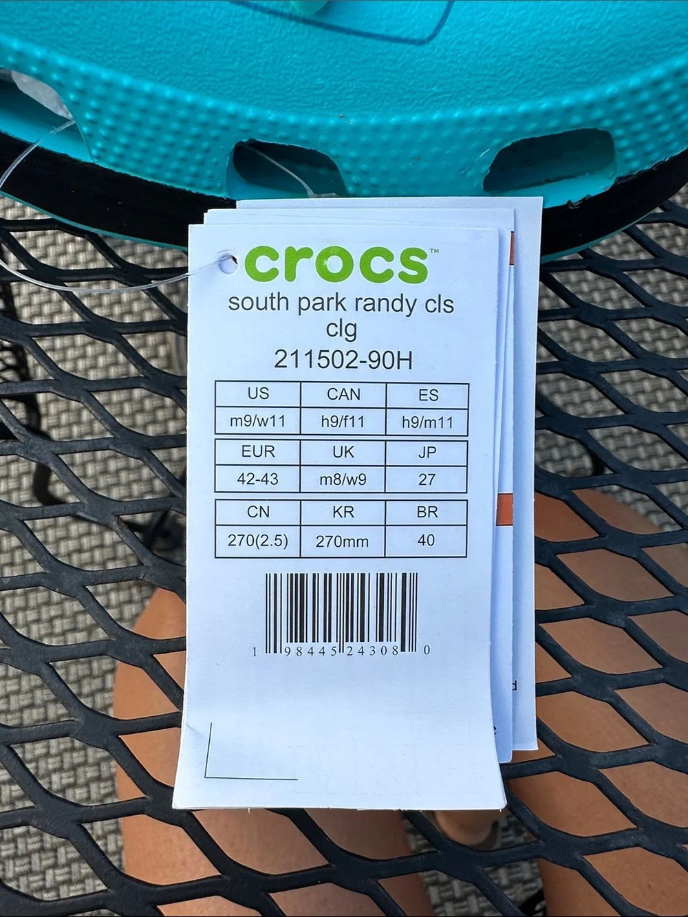 CROCS Teal Slip-On Clog with Character Jibbitz
